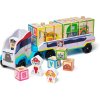 Melissa&Doug Tlapková patrola dřevěná nákladní auta s kostkami 33272