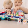 Melissa&Doug Tlapková patrola dřevěná nákladní auta s kostkami 33272