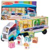 Melissa&Doug Tlapková patrola dřevěná nákladní auta s kostkami 33272