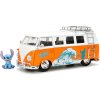 Stitch Disney sada figurka 4 cm + vozidlo Volkswagen T1 1:24