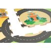 Vzdělávací podlahová pěnová podložka 120x120 Silné pěnové puzzle 4 ks Humbi Městské ulice Město Silnice