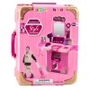 Toaletní stolek Sada na líčení v kufříku Doplňky 2v1 Růžová