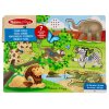 Melissa & Doug dřevěné zvukové puzzle Zvířata ZOO 7 dílků 94426