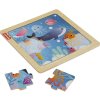 Barevná dřevěná skládačka – puzzle Oceán Rybky 10 dílků