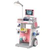 Doktorská / zubařská sada – lékařský vozík, světla, růžový, 26 ks