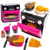 Panenková kuchyňka – s troubou, jídlem, světla a zvuky, růžová
