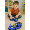 Sportovní auto – kovové, závodní, otevírací dveře, modré, 1:32