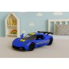 Sportovní auto – kovové, závodní, otevírací dveře, modré, 1:32