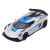 Sportovní auto – kovové, závodní, otevírací dveře, stříbrné, 1:32