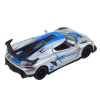 Sportovní auto – kovové, závodní, otevírací dveře, stříbrné, 1:32