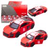 Sportovní auto – kovové, pull-back, světla a zvuky, červené, 1:43