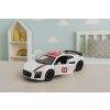 Sportovní auto – kovové, pull-back, světla a zvuky, bílé, 1:43