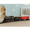 Elektrický vlak – lokomotiva, vagóny a koleje, světla a zvuky