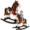 Houpací kůň tmavě hnědý 74 cm