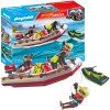 Playmobil Action Heroes Hasičský člun s vodním skútrem, 52 dílků