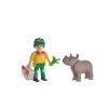 Playmobil Duo Pack Sada 2 figurek Lesního strážce s nosorožcem a příslušenstvím 10 dílků