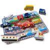 Dřevěné puzzle Vozidla vkládačka Chunky Melissa & Doug