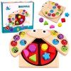 Dřevěná hra chytání berušek edukativní puzzle třídič berušek