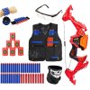 Nerf Elite Dragonpower Skyblaze luk F0809 + 30 šípů měkká hlava + vesta + terče + opasek na ruku + šátek + brýle