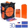 Taška terč pro příslušenství Nerf + 2x zásobník (na 6 a 12 šipek) + 30 šipek Nerf