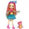 Mattel panenka Enchantimals Peeki Parrot + beanbag Sheeny FJJ21