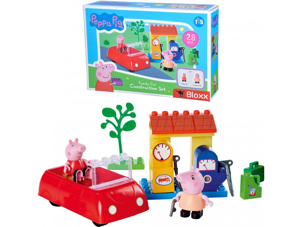 Peppa Pig Blocks Family Car Set 28 dielikov - Supr Hračky