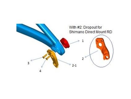 2017 R.Dropout Replace End Shimano Direct Mount RD Gloss blk(JY001)RE270 A7075-T6/NUTMC7 M12x1.0