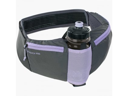 EVOC Hip pouch PRO + drink bottle carbon grey/purple/rose