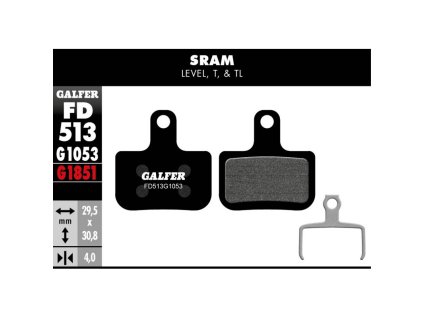 GALFER destičky SRAM LEVEL FD513 standart
