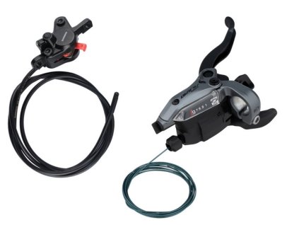 Shimano Alivio BR-M4050 + BR-MT400 kotoučová zadní brzda s řazením - 9kolo (J-KIT) - OEM