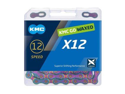 ŘETĚZ KMC X12 AURORA MODRÝ WAXED BOX