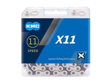 ŘETĚZ KMC X11 STŘÍBRNO/ČERNÝ BOX