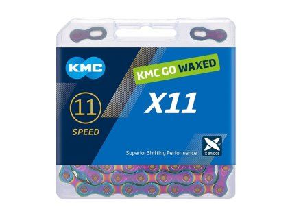 ŘETĚZ KMC X11 AURORA MODRÝ WAXED BOX