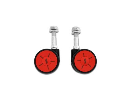 SCICON Set of 2 Multi-Wheels for AeroComfort 3.0 bike bags (black/red)