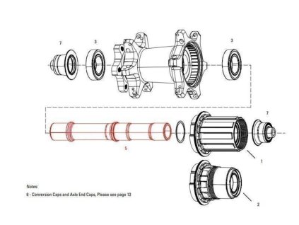 11.1918.053.001 - ZIPP AXLE REAR ZIPP 177D DB AXLE ONLY