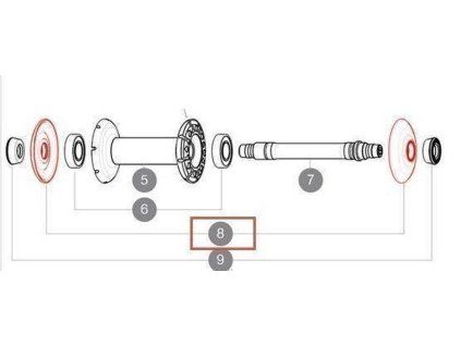 MAVIC HUB CAP & ADJUSTING NUT CXR 80 (32985701)