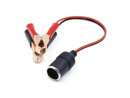 Napájací adaptér z autobatérie na 12V, nafukovanie člna