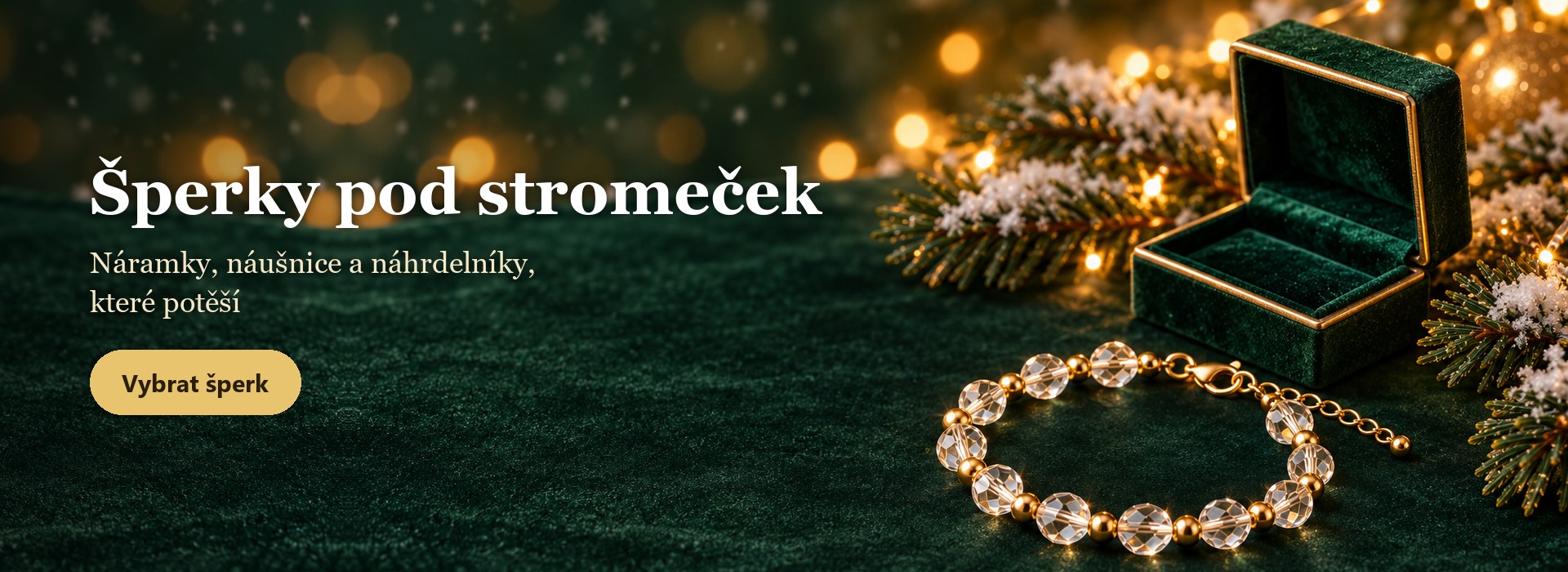 Šperky pod stromeček – vánoční náramky, náušnice a náhrdelníky