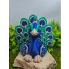 3D figurka velký páv 12 cm