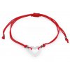 Náramek shamballa s keramickým srdíčkem červený | Surprise-box.cz