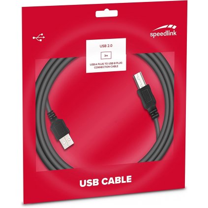 Speedlink USB 2.0 Cable, 3m Basic (SL-170202-BK)