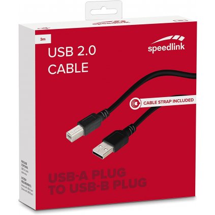 Speedlink USB 2.0 Cable, 3m HQ (SL-170214-BK)