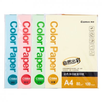 Barevné papíry A4, 80g 100 listů C5984