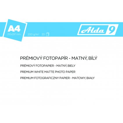 Fotopapír A4 200 g/m2, premium matný, bílý