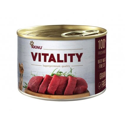 Akinu VITALITY Hovězí jemně krájené pro psy 200g