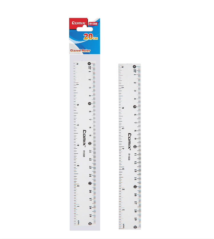Pravítko 20cm číre R1008