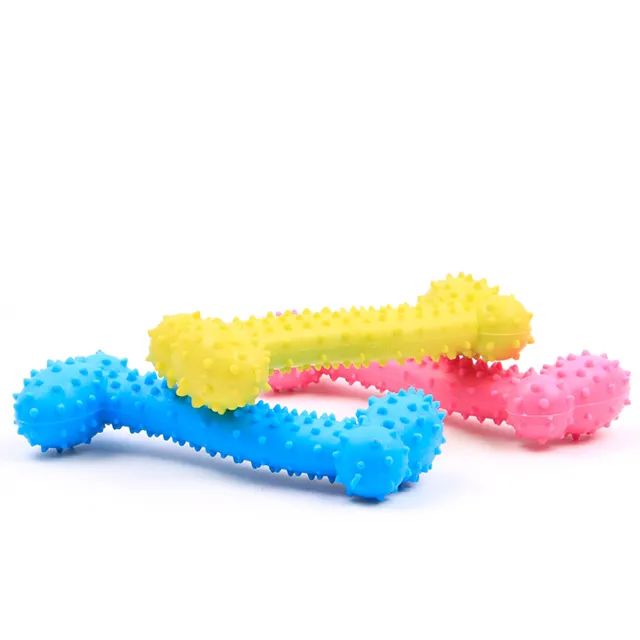 Hundespielzeug Knochen aus Gummi mit Noppen 11cm