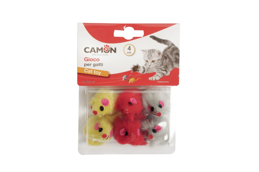 BUNTE MAUS 4 cm 6 Stück