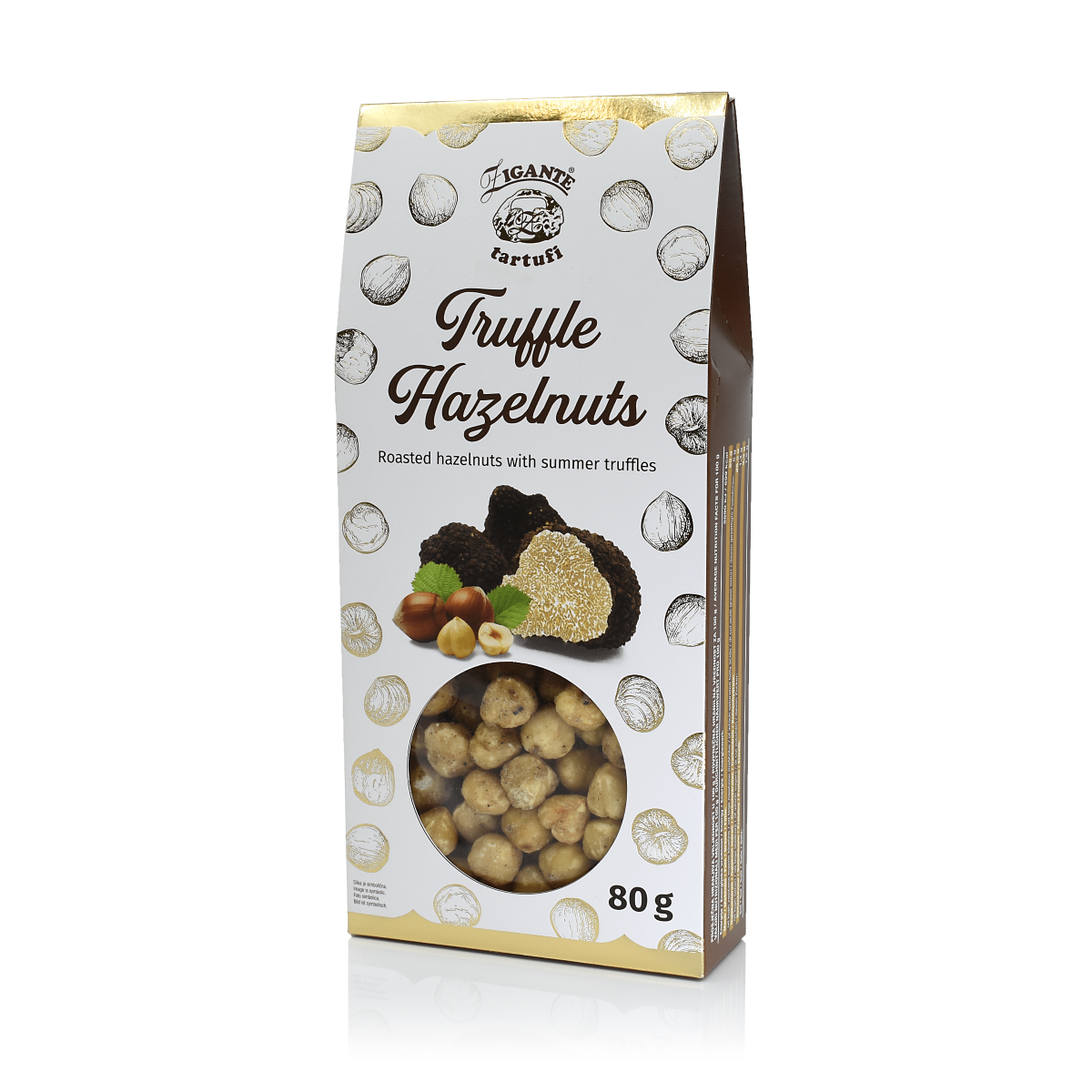 Zigante Lieskové orechy s čiernymi hľuzovkami - 80 g