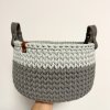 Háčkov Kulatý háčkovaný košík - Ester
